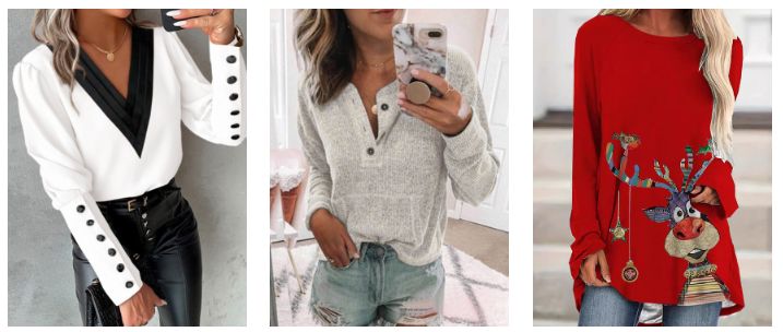 Women's Long Sleeve Tops JustFashionNow